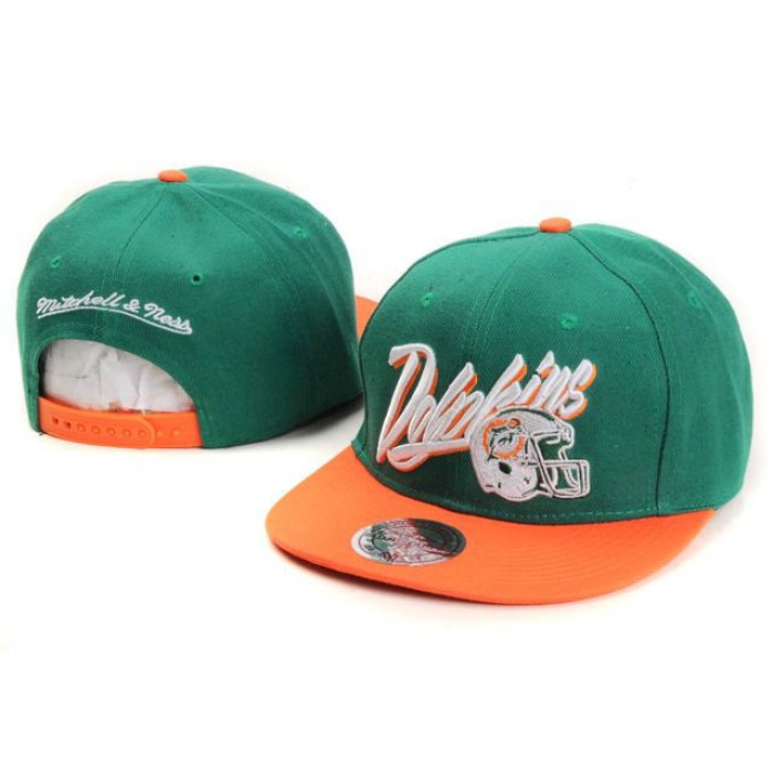 NFL Miami Dolphins M&N Snapback Hat NU03