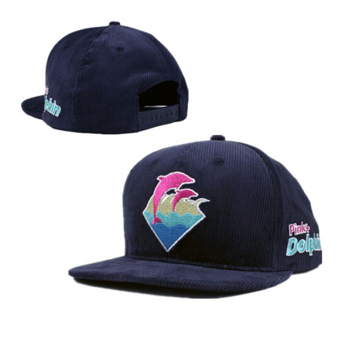 Pink Dolphin Corduroy Waves Snapback Hat id050